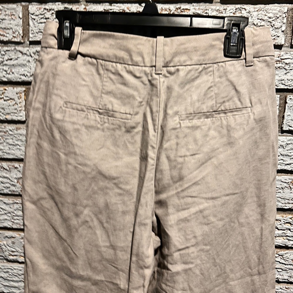 Aritzia Wilfred The Effortless Pant Beige Linen Blend Pleat Wide Leg Trousers 6 - Picture 4 of 8